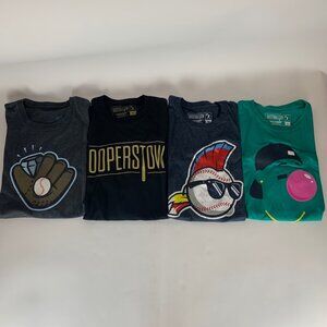 Lot of 4 Baseballism Short Sleeve Crewneck Shirts Mens XL